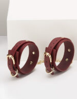 BDSM Bondage Set – The Ultimate Wine Red SM Restraint Kit with Whip, Cuffs & Blindfold - Image 2