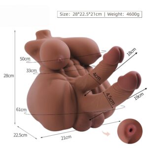 Ebony Futa Sex Doll Torso – 29cm Shemale Torso with Dual Daring Delights! 3 ebony futa sex doll torso shemale 29cm explode ecstatic extremes 1