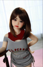 Playful 13kg Cute Anime Sex Doll: Young-Looking Medium Breasts with "HELP" Tee Tease! - Image 3