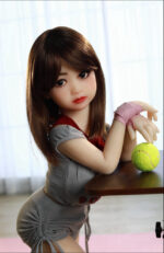 Playful 13kg Cute Anime Sex Doll: Young-Looking Medium Breasts with "HELP" Tee Tease! - Image 4