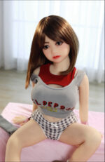 Playful 13kg Cute Anime Sex Doll: Young-Looking Medium Breasts with "HELP" Tee Tease!